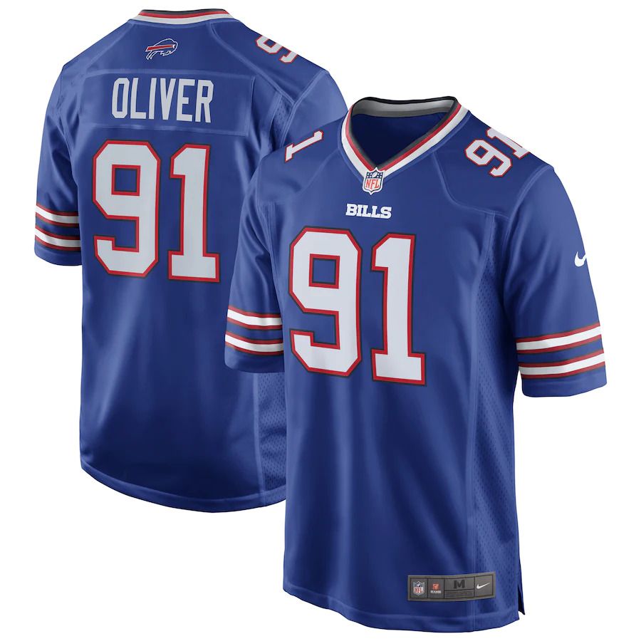 Men Buffalo Bills 91 Ed Oliver Nike Royal Game NFL Jersey